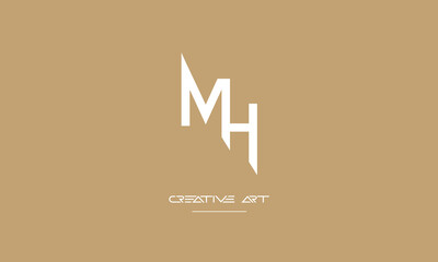 MH, HM, M, H abstract letters logo monogram