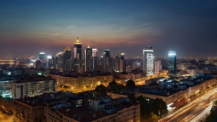 City Skyline at Dusk