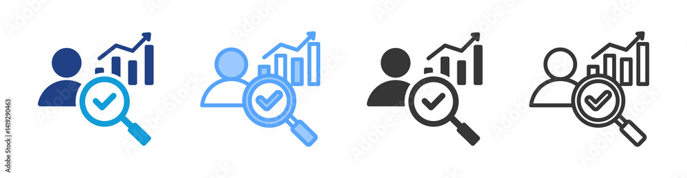 Aufkleber Auditor icon set multiple style collection