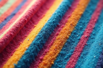 Striped fabric swatch close-up showing texture, shirt, woven