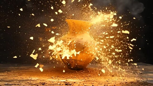 Exploding Ancient Vase