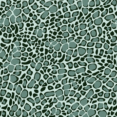 Earthy Green Leopard Print Seamless Pattern for Textile Print on Fabric