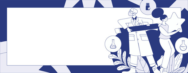 Medical characters fighting the epidemic flat vector concept operation hand drawn illustration
