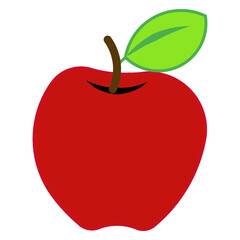 red apple vector illustration