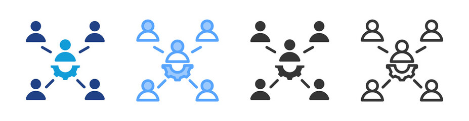 Relationship icon set multiple style collection