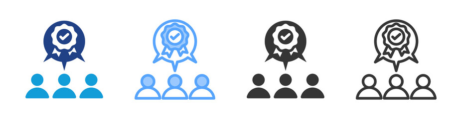 Brand Recognition icon set multiple style collection