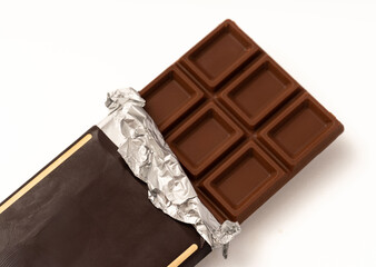 銀紙を剥いた板チョコ・包装紙付き