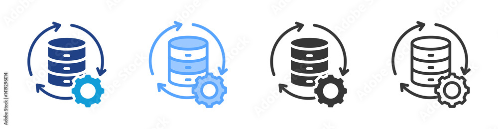 Poster Storage System icon set multiple style collection