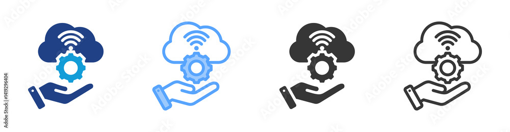 Poster Provisioning icon set multiple style collection