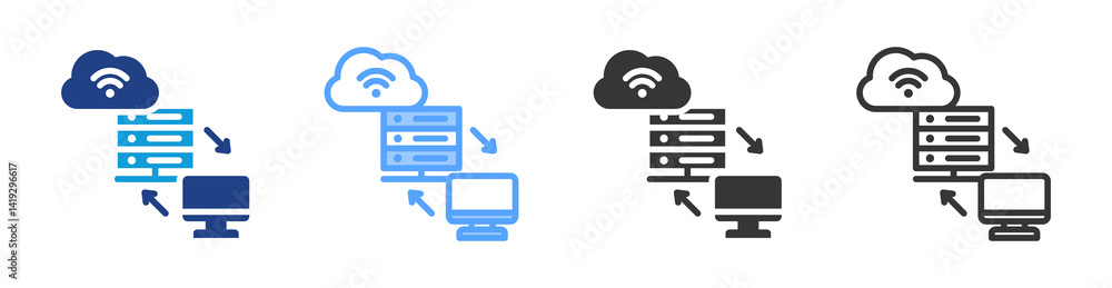 Aufkleber Proxy Server icon set multiple style collection