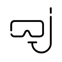 snorkeling vector icon for water sports branding, travel applications, and marine recreation platforms
