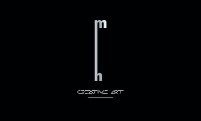 MH, HM, M, H abstract letters logo monogram