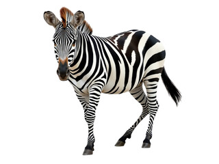 Fototapeta premium A PNG Image of a Zebra on a transparent background