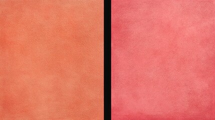 Fototapeta premium Two shades of coral and rose, contrasting textures.