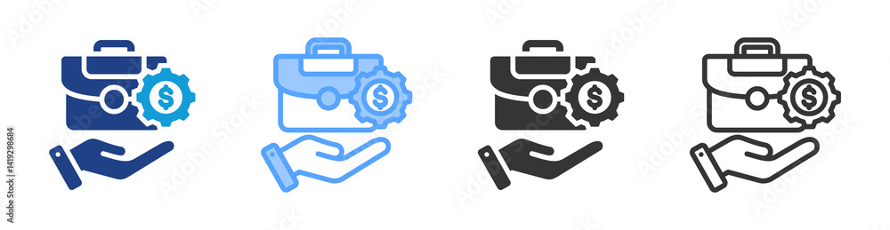 Poster employer icon set multiple style collection