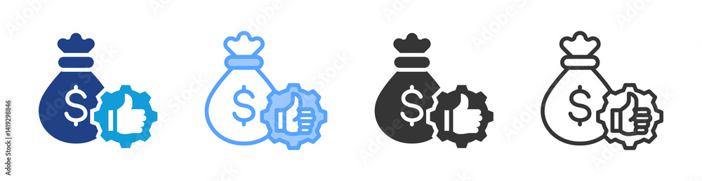 Poster bonus icon set multiple style collection