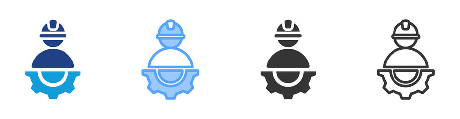 Laber icon set multiple style collection