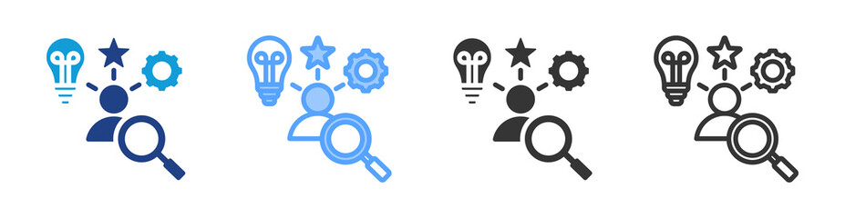 Talent icon set multiple style collection