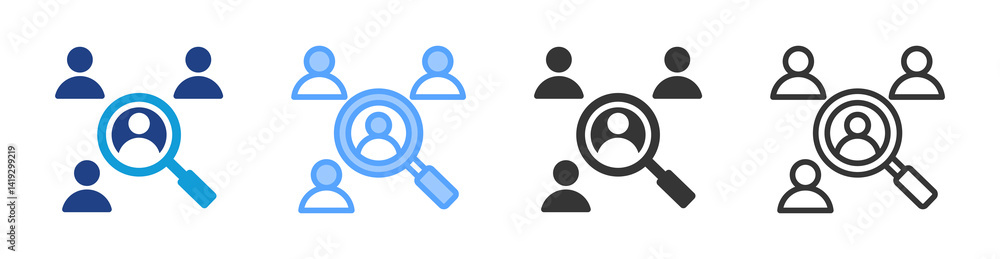 Poster Selection icon set multiple style collection
