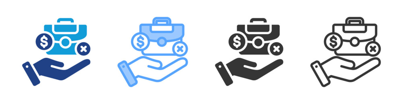 Severance Pay icon set multiple style collection