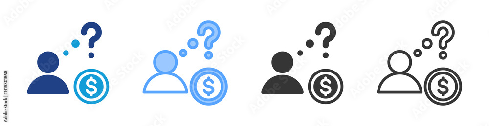 Aufkleber Clients icon set multiple style collection