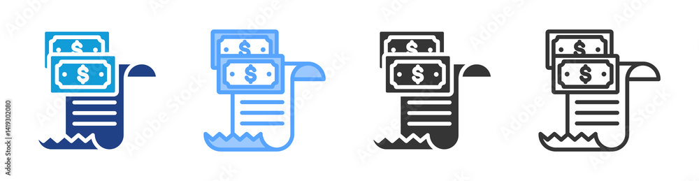 Poster Fees icon set multiple style collection