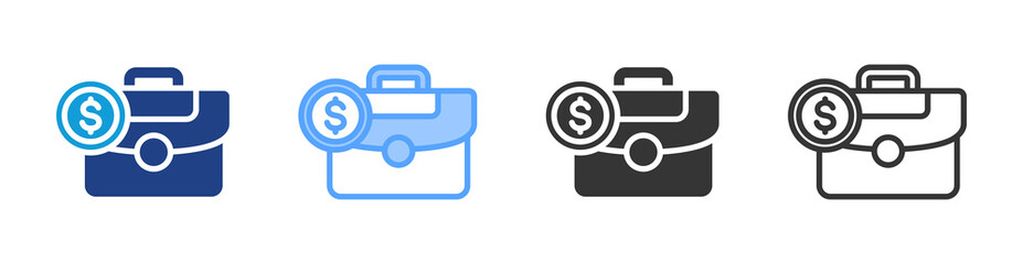 Business icon set multiple style collection