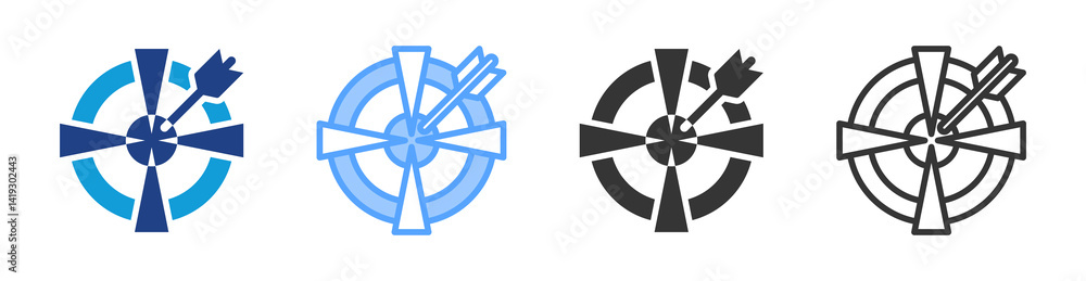 Aufkleber Target icon set multiple style collection