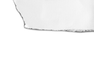 ripped torn paper on white background.