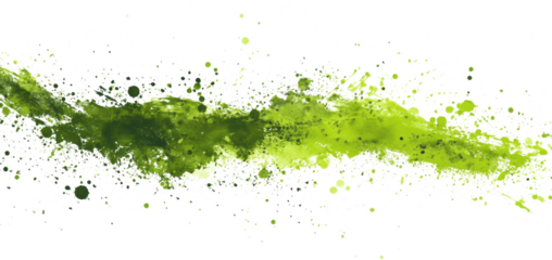 Vibrant abstract green ink splatter with halftone dot texture showcasing artistic expression