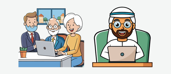 Business people having a team meeting in an office