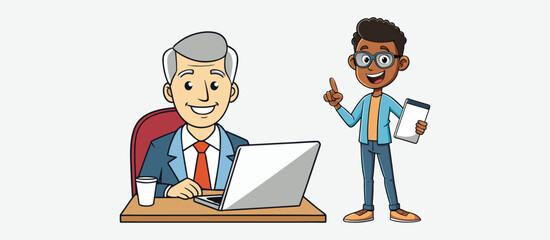 business man and woman