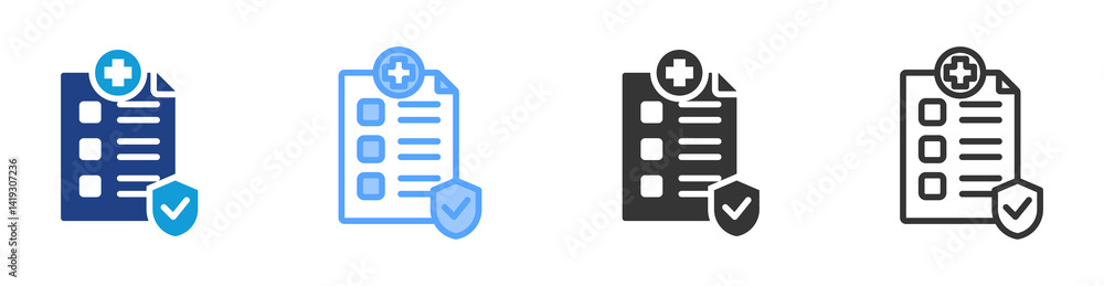 Aufkleber Protocols icon set multiple style collection