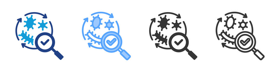 Obraz premium Infection Control Management icon set multiple style collection