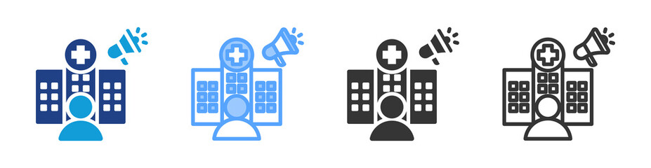 Public Relation icon set multiple style collection