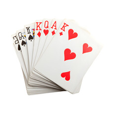Royal flush Isolated White Background
