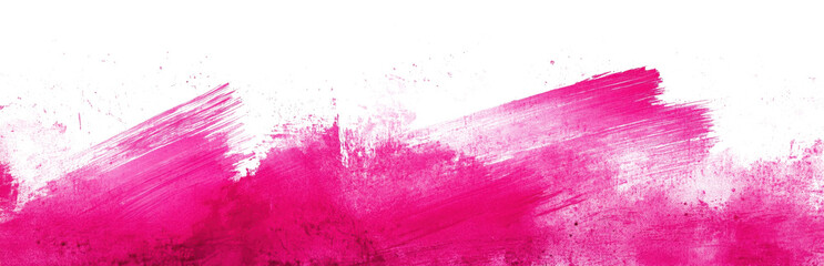 Bold pink brushstroke with textured edges creates vibrant artistic expression in contemporary design