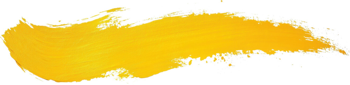Bold yellow brushstroke highlights textured art piece with expressive flair and vibrant energy
