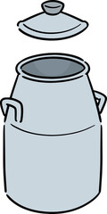Illustration of milk can
