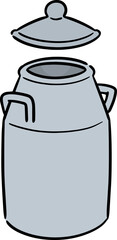 Illustration of milk can
