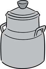 Illustration of milk can
