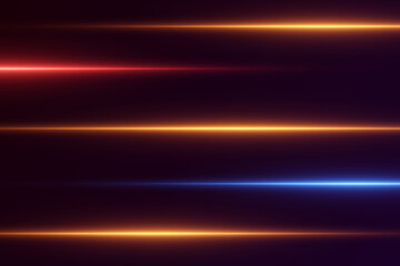 Fototapeta premium Modern light lines of light and flashes. A glare of light and a neon explosion.