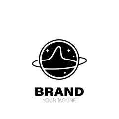 Space Dog Logo. Space Dog Logo Design. Space Dog Logo Brand. Space Dog Logo Vector Design Isolated on White Background