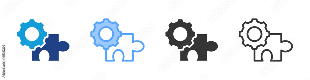 Poster Component icon set multiple style collection