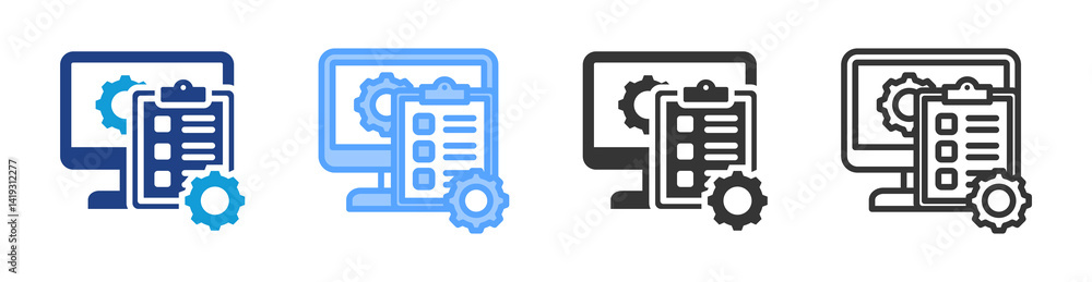 Poster mrd icon set multiple style collection