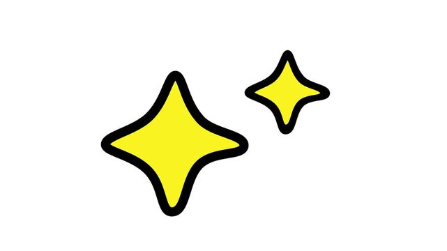 Yellow Sparkling Cute Expression Animation