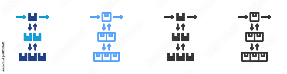 Aufkleber lifo icon set multiple style collection