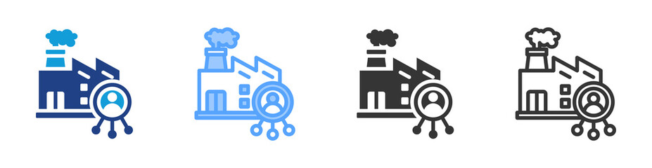 Supplier icon set multiple style collection