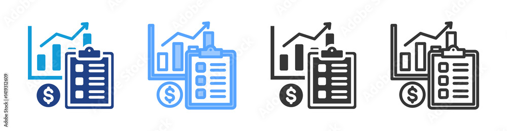 Aufkleber Forecast icon set multiple style collection