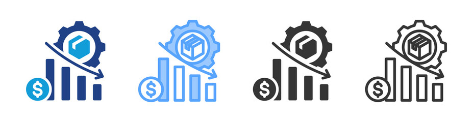 Disadvanrage icon set multiple style collection